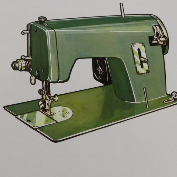 Peabody 60s Sewing Machine (1) card Vintage Artwork - Picture 2 of 2
